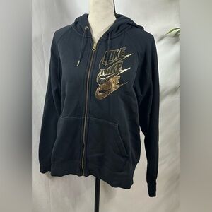 Nike Black and Gold Women's Sweater